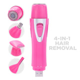 AmElegant 4 in 1 Facial Hair Removal for Women Eyebrows, Nose Trimmer